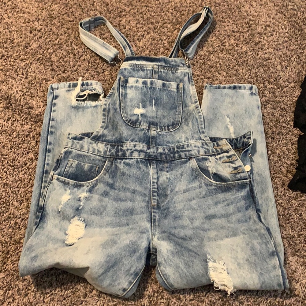 Brand new without tags denim overalls
